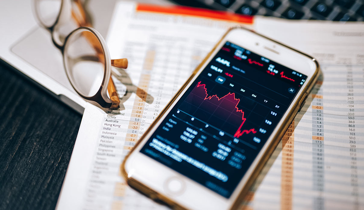 Stocks on Phone Stocks on Phone